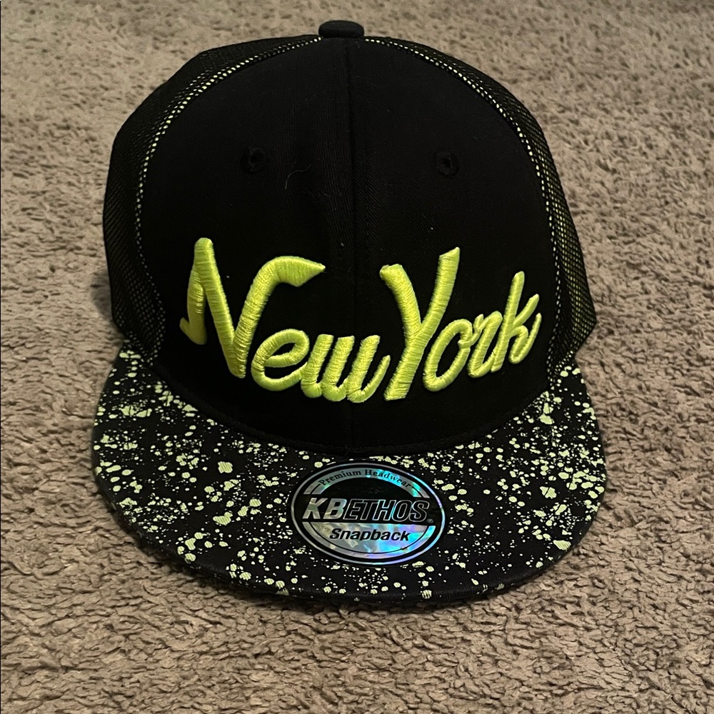 KBETHOS Kids Black and Neon Yellow Snapback Hat